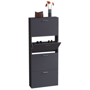 VCM NORDIC Sulos L skoskab, m. 4 lger - antracitgr tr