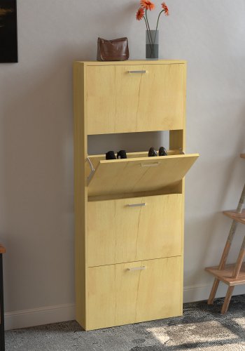 VCM NORDIC Sulos L skoskab, m. 4 lger - natur tr