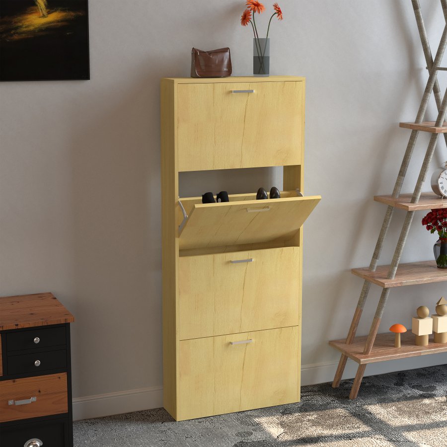 VCM NORDIC Sulos L skoskab, m. 4 lger - natur tr