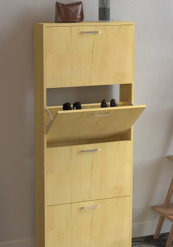 VCM NORDIC Sulos L skoskab, m. 4 lger - natur tr