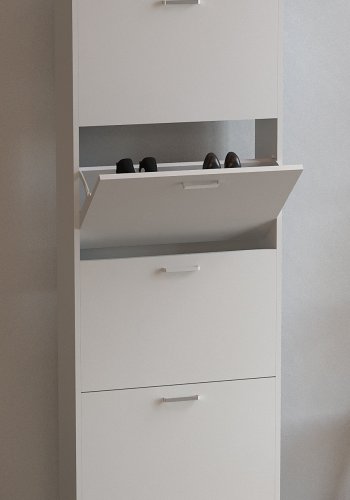 VCM NORDIC Sulos XL skoskab, m. 5 lger - hvid tr