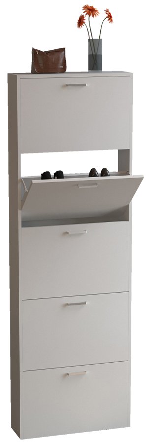 VCM NORDIC Sulos XL skoskab, m. 5 lger - hvid tr