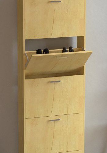 VCM NORDIC Sulos XL skoskab, m. 5 lger - natur tr