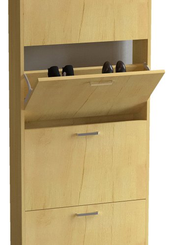 VCM NORDIC Sulos XL skoskab, m. 5 lger - natur tr