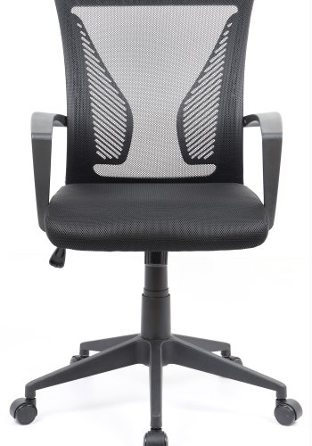 VCM NORDIC Offilo kontorstol, m. armln, hjul, hjdejusterbar - sort nylonfleece, stof, stl