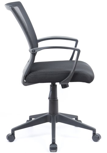 VCM NORDIC Offilo kontorstol, m. armln, hjul, hjdejusterbar - sort nylonfleece, stof, stl