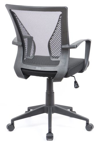 VCM NORDIC Offilo kontorstol, m. armln, hjul, hjdejusterbar - sort nylonfleece, stof, stl