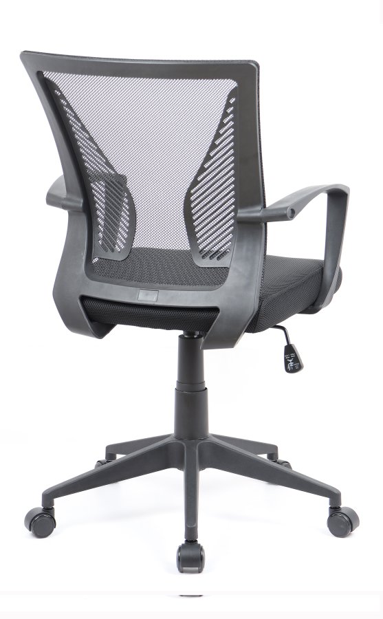 VCM NORDIC Offilo kontorstol, m. armln, hjul, hjdejusterbar - sort nylonfleece, stof, stl