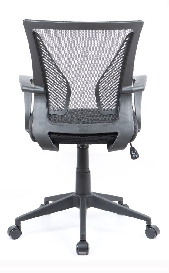 VCM NORDIC Offilo kontorstol, m. armln, hjul, hjdejusterbar - sort nylonfleece, stof, stl