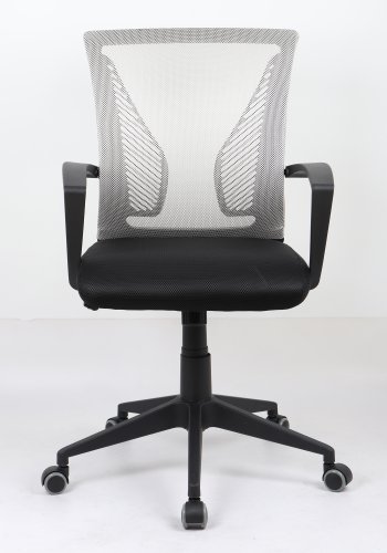 VCM NORDIC Offilo kontorstol, m. armln, hjul, hjdejusterbar - grn nylonfleece og sort stof/stl