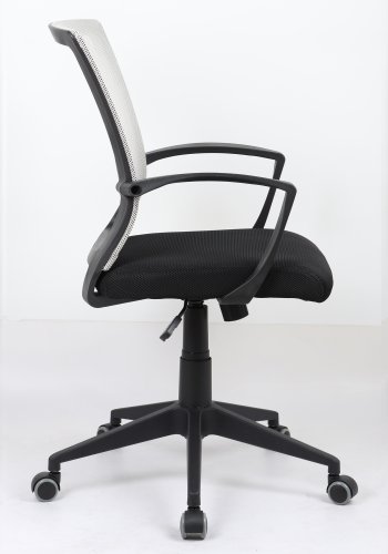 VCM NORDIC Offilo kontorstol, m. armln, hjul, hjdejusterbar - grn nylonfleece og sort stof/stl