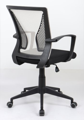 VCM NORDIC Offilo kontorstol, m. armln, hjul, hjdejusterbar - grn nylonfleece og sort stof/stl