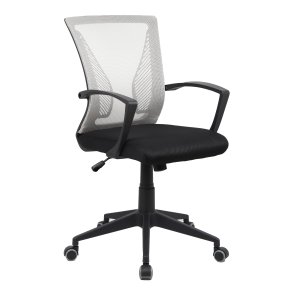 VCM NORDIC Offilo kontorstol, m. armln, hjul, hjdejusterbar - grn nylonfleece og sort stof/stl