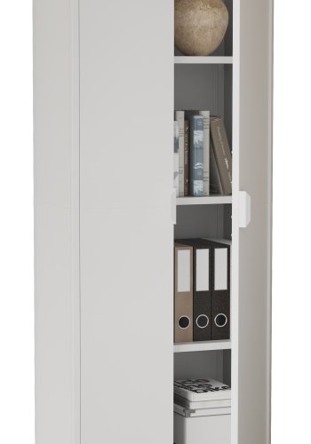 VCM NORDIC Flokas XL skab, m. 2 lger og 3 hylder - hvid stl