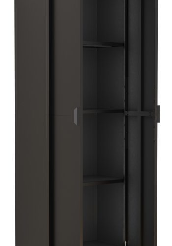 VCM NORDIC Flokas XL skab, m. 2 lger og 3 hylder - sort stl