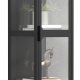 VCM NORDIC Floka XL vitrineskab, m. 1 lge og 3 hylder - glas og sort stl