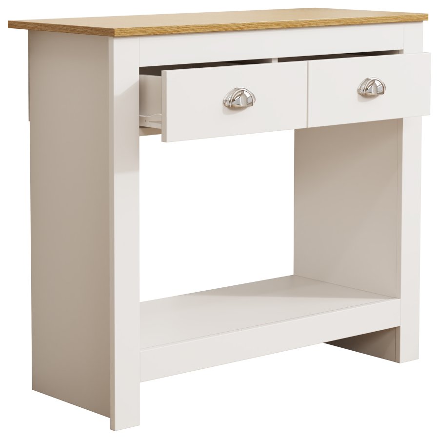 VCM NORDIC Balusa S kommode, m. 1 hylde og 2 skuffer - hvid/natur tr