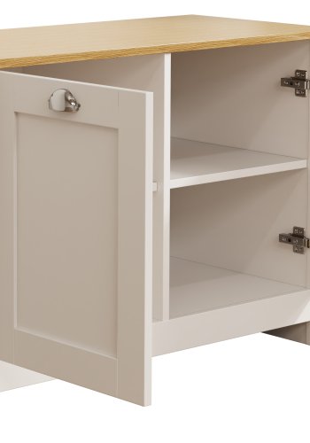 VCM NORDIC Balusa M kommode, m. 2 lger og 2 hylder - hvid/natur tr
