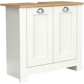 VCM NORDIC Balusa M badevrelsesunderskab til hndvask, m. 2 lger - hvid/natur tr