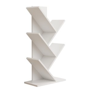 VCM-Nulis L reol, m. 6 bne rum - hvid tr