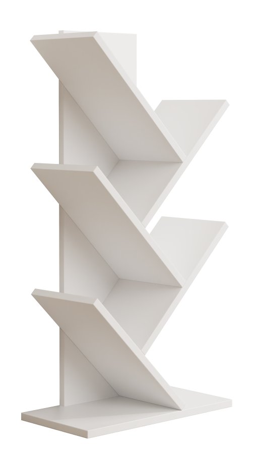 VCM-Nulis L reol, m. 6 bne rum - hvid tr