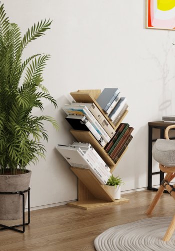 VCM-Nulis L reol, m. 6 bne rum - natur tr