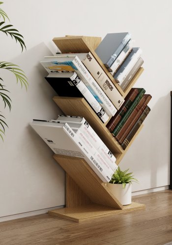 VCM-Nulis L reol, m. 6 bne rum - natur tr