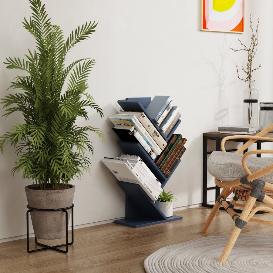 VCM-Nulis L reol, m. 6 bne rum - antracitgr tr