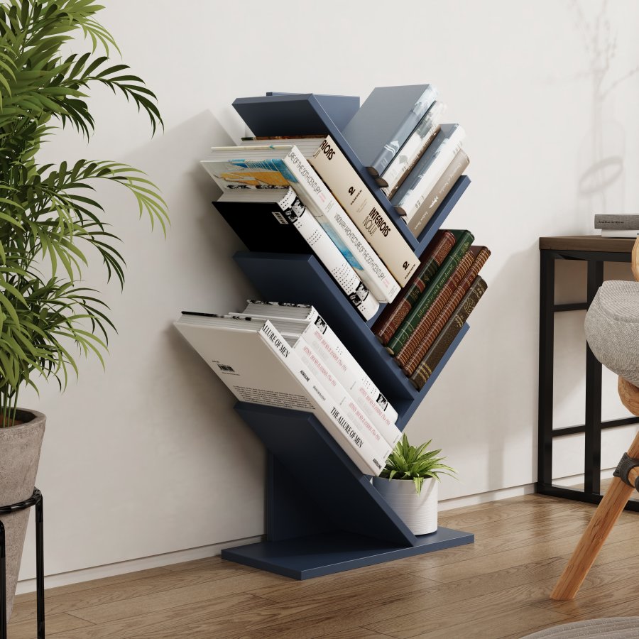 VCM-Nulis L reol, m. 6 bne rum - antracitgr tr