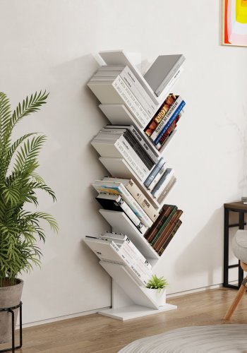 VCM-Nulis XL reol, m. 10 bne rum - hvid tr