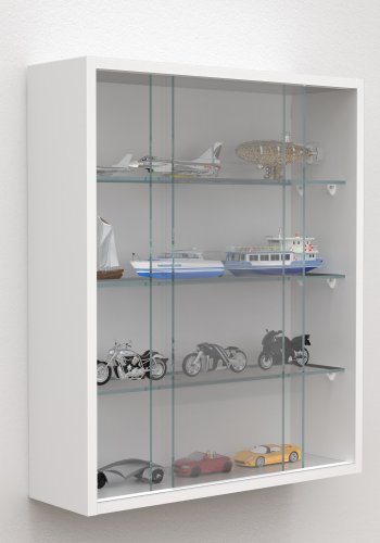 VCM NORDIC Drivalo M vgskab, m. 2 skydelger og 3 hylder - glas og hvid tr