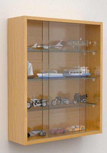 VCM NORDIC Drivalo M vgskab, m. 2 skydelger og 3 hylder - glas og natur tr