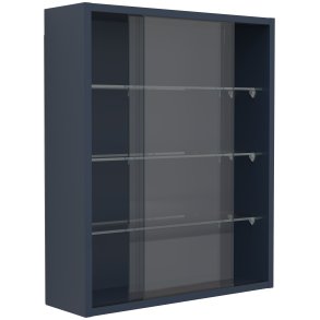 VCM NORDIC Drivalo M vgskab, m. 2 skydelger og 3 hylder - glas og antracitgr tr