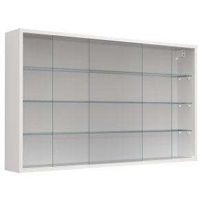 VCM NORDIC Drivalo XL vgskab, m. 2 skydelger og 3 hylder - glas og hvid tr