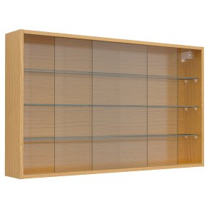 VCM NORDIC Drivalo XL vgskab, m. 2 skydelger og 3 hylder - glas og natur tr