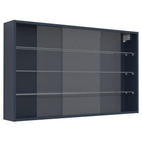 VCM NORDIC Drivalo XL vgskab, m. 2 skydelger og 3 hylder - glas og antracitgr tr