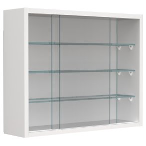 VCM NORDIC Drivalo S vgskab, m. 2 skydelger og 3 hylder - glas og hvid tr