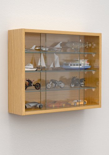 VCM NORDIC Drivalo S vgskab, m. 2 skydelger og 3 hylder - glas og natur tr