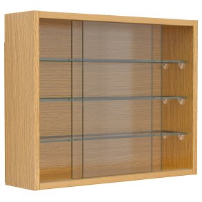 VCM NORDIC Drivalo S vgskab, m. 2 skydelger og 3 hylder - glas og natur tr