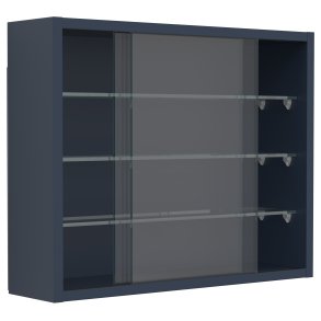 VCM NORDIC Drivalo S vgskab, m. 2 skydelger og 3 hylder - glas og antracitgr tr