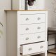 VCM NORDIC Balusa XL kommode, m. 4 skuffer - hvid/natur tr