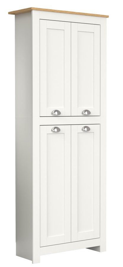 VCM NORDIC Balusa badevrelsesskab, m. 4 lger og hylder - hvid/natur tr