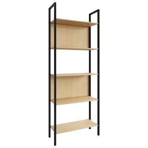 VCM NORDIC Flakos kontorreol, m. 5 hylder - natur tr og metal