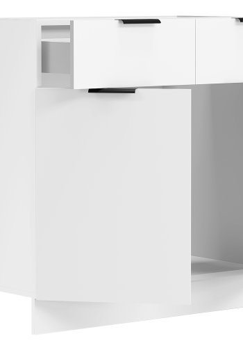 VCM NORDIC Fasola kkkenunderskab, m. 2 lger, 1 skuffe, 1 hylde - hvid tr (B:80)