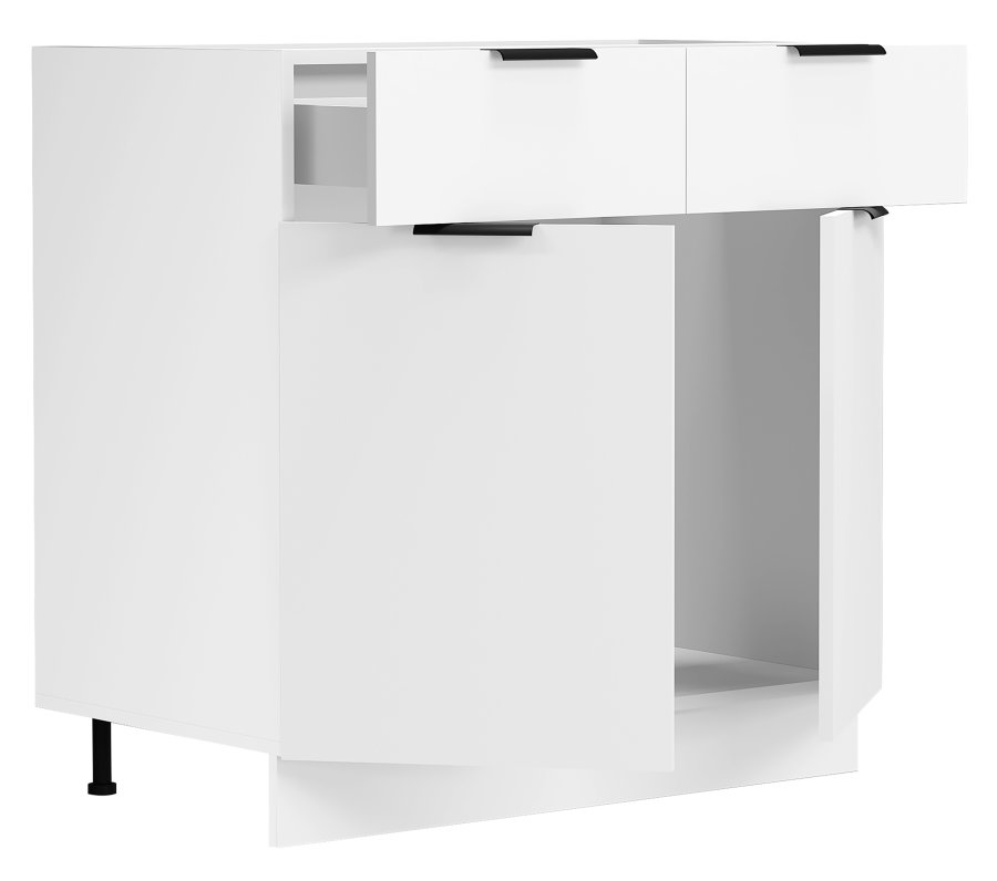 VCM NORDIC Fasola kkkenunderskab, m. 2 lger, 1 skuffe, 1 hylde - hvid tr (B:80)