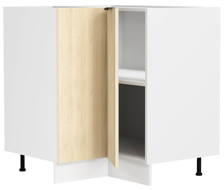 VCM NORDIC Fasola kkken hjrneunderskab, m. 1 lge, 1 hylde - natur/hvid tr