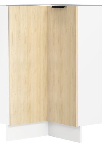 VCM NORDIC Fasola kkken hjrneunderskab, m. 1 lge, 1 hylde - natur/hvid tr