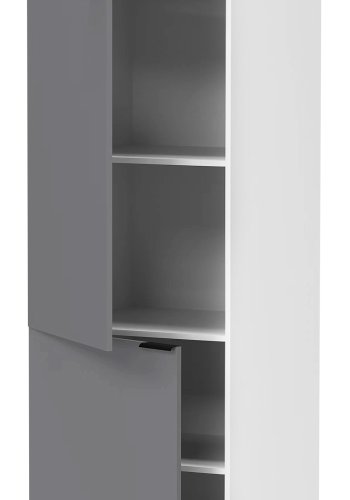 VCM NORDIC Fasola kkken hjskab, m. 3 lger og 4 hylder - antracitgr/hvid tr (B:60)