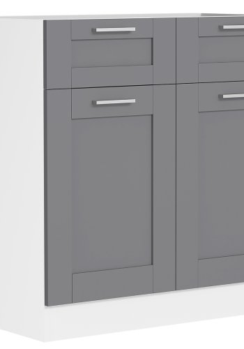 VCM NORDIC Colura kkkenunderskab, m. 2 lger, 1 skuffe, 1 hylde - antracitgr/hvid tr (B:80)