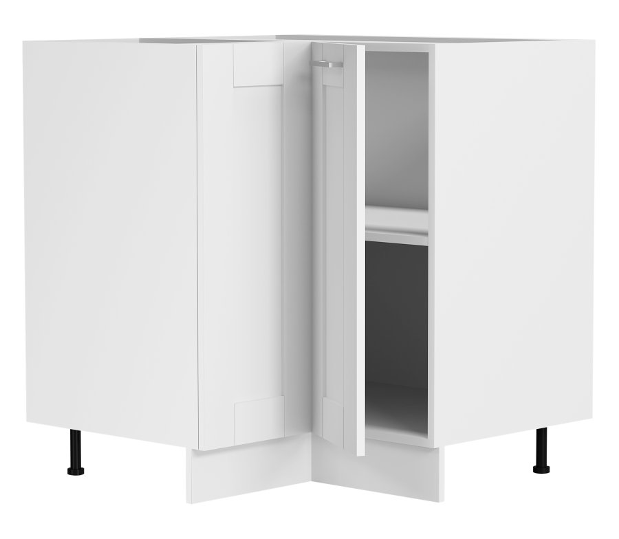 VCM NORDIC Colura kkken hjrneunderskab, m. 1 lge og 1 hylde - hvid tr (B:76)